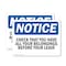 Signmission Check That You Have All Your Belongings, 14 in W x Rectangle, Plastic OS-2PACK-NS-P-1014-L-10552 - alternate 1